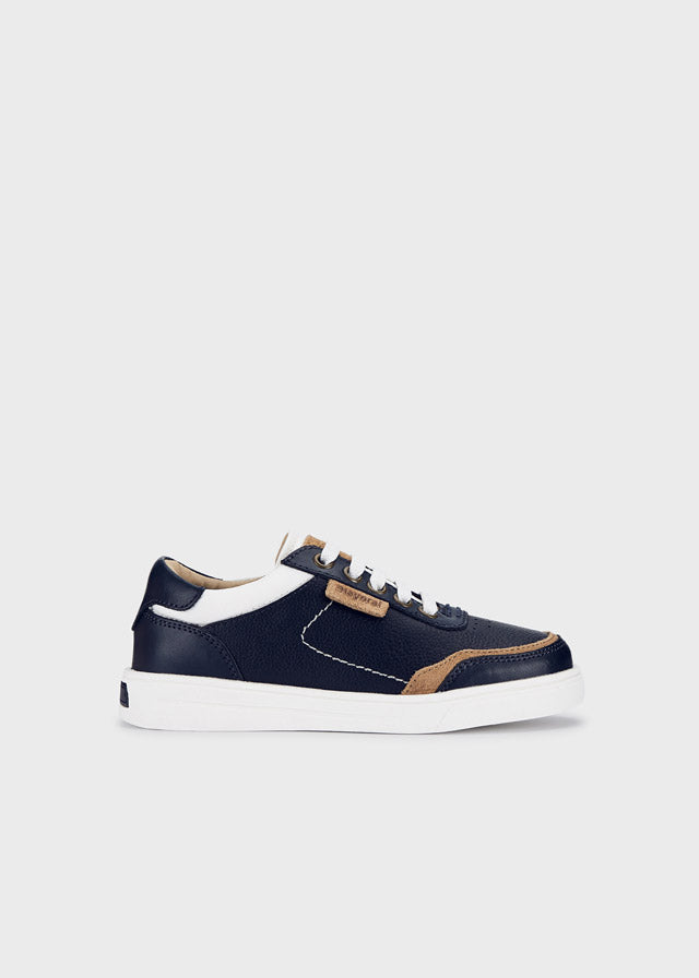 Navy Slick Sneaker