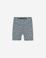 Load image into Gallery viewer, Blue Floral Bike Short