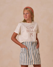 Load image into Gallery viewer, Ocean Stripe Denim Mini Skirt
