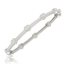 Load image into Gallery viewer, Silver Heart Bangle