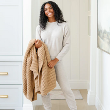 Load image into Gallery viewer, Waffle Knit Throw Blanket