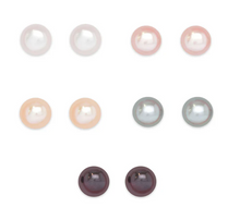 Load image into Gallery viewer, 5-Pair Assortd Freshwater Pearls Stud Set In Sterling Silver
