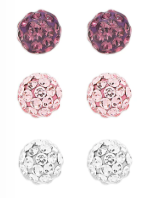 Load image into Gallery viewer, Crystal Fireball Stud Set In Sterling Silver