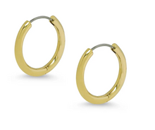 Load image into Gallery viewer, Gold Tubular Hoop Earring Large