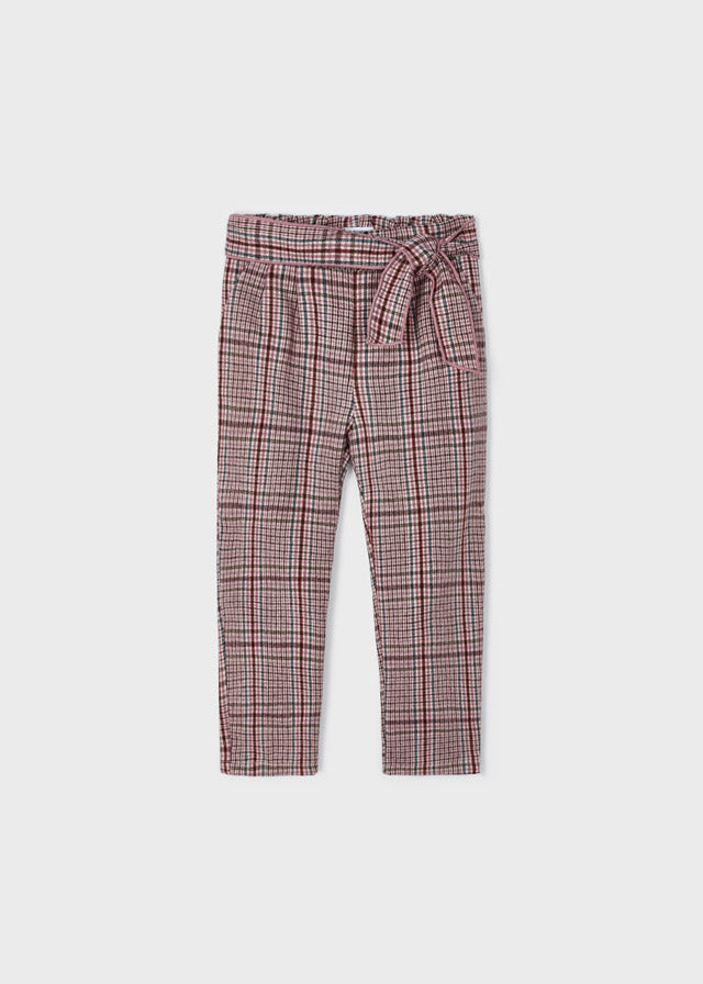 Orchid Plaid Belted Pant