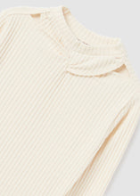 Load image into Gallery viewer, Cream Ribbed Cutout Long Sleeve
