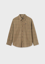 Load image into Gallery viewer, Light Olive Plaid Lightweight Cord Button Up

