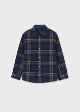 Load image into Gallery viewer, Dark Navy Plaid Button Up
