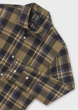 Load image into Gallery viewer, Hunter/Navy Plaid Button Up
