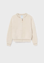 Load image into Gallery viewer, Cream Fuzzy Zip Cardigan
