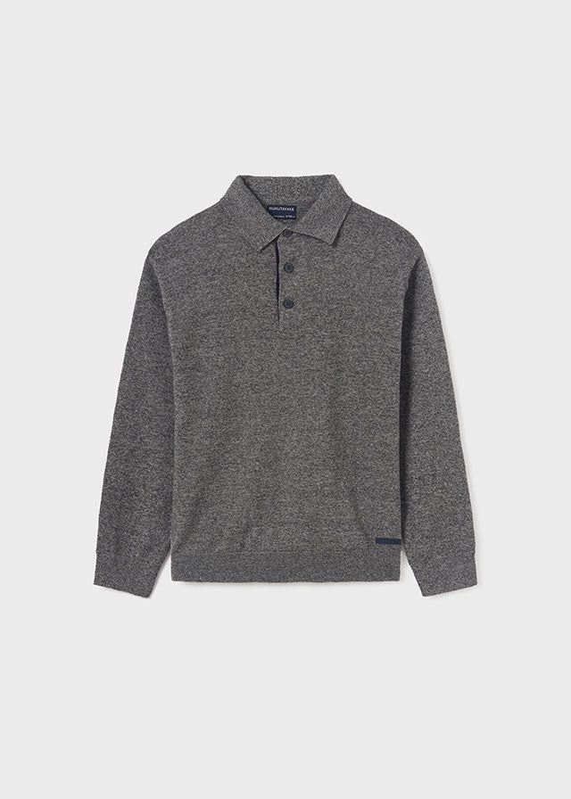 Charcoal Grey Collared Sweater