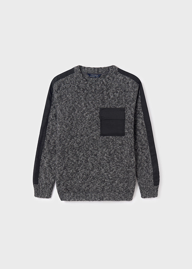 Heathered Grey Knit Sweater