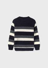 Load image into Gallery viewer, Dark Navy Stripes Knit Sweater
