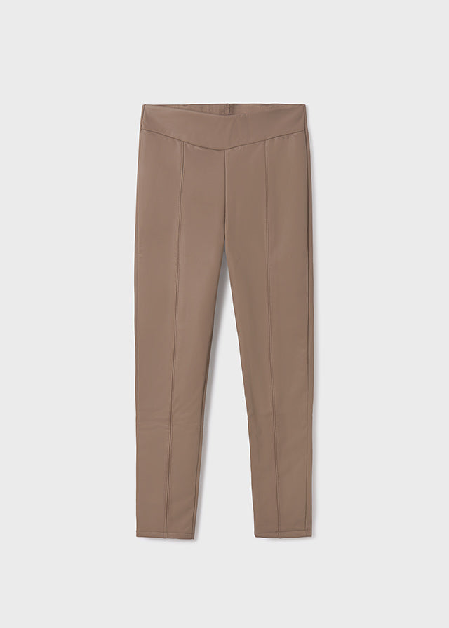 Mocha Faux Leather Pant