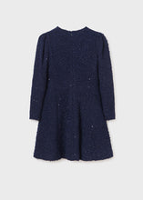 Load image into Gallery viewer, Navy twill shimmer dress
