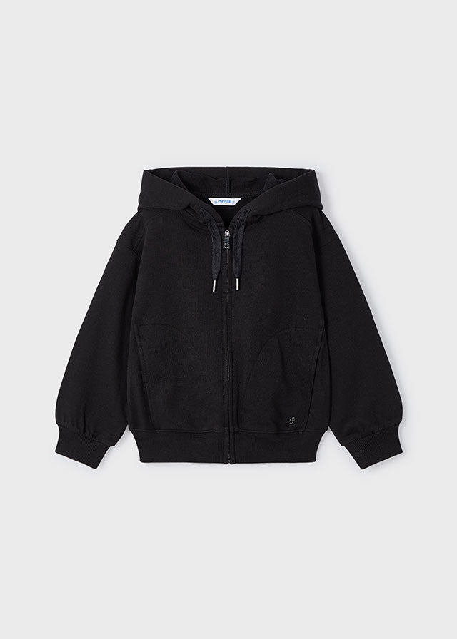 Black Zip-Up Hoodie For Girls