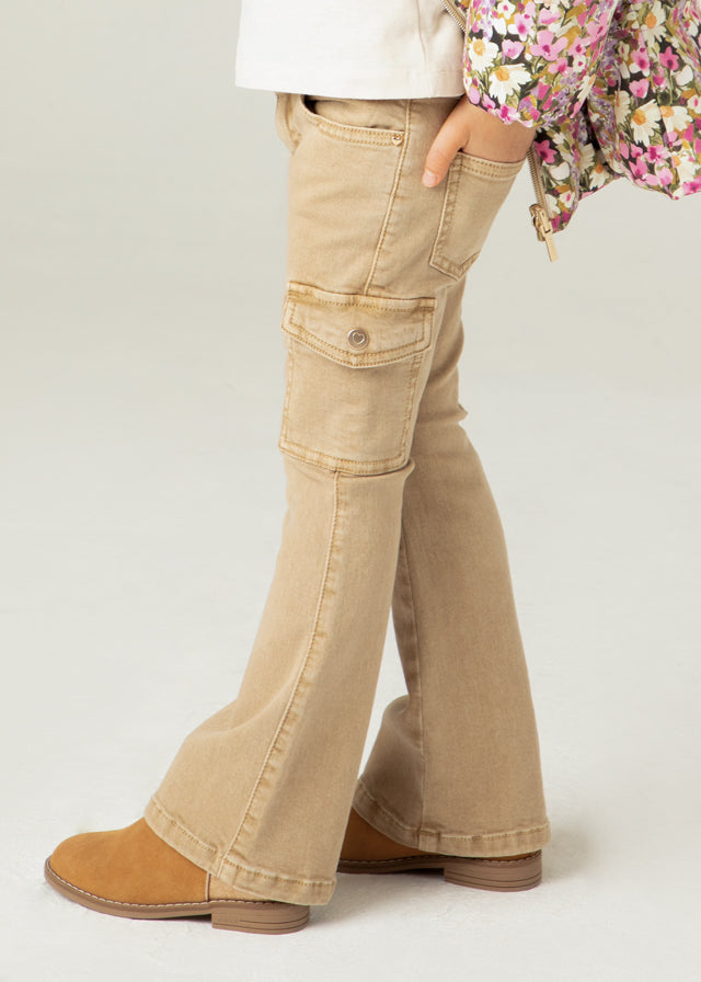 Flared Cargo Jeans