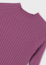 Load image into Gallery viewer, Mauve Mock Neck Ribbed Sweater
