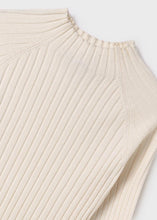 Load image into Gallery viewer, Cream Mock Neck Ribbed Sweater
