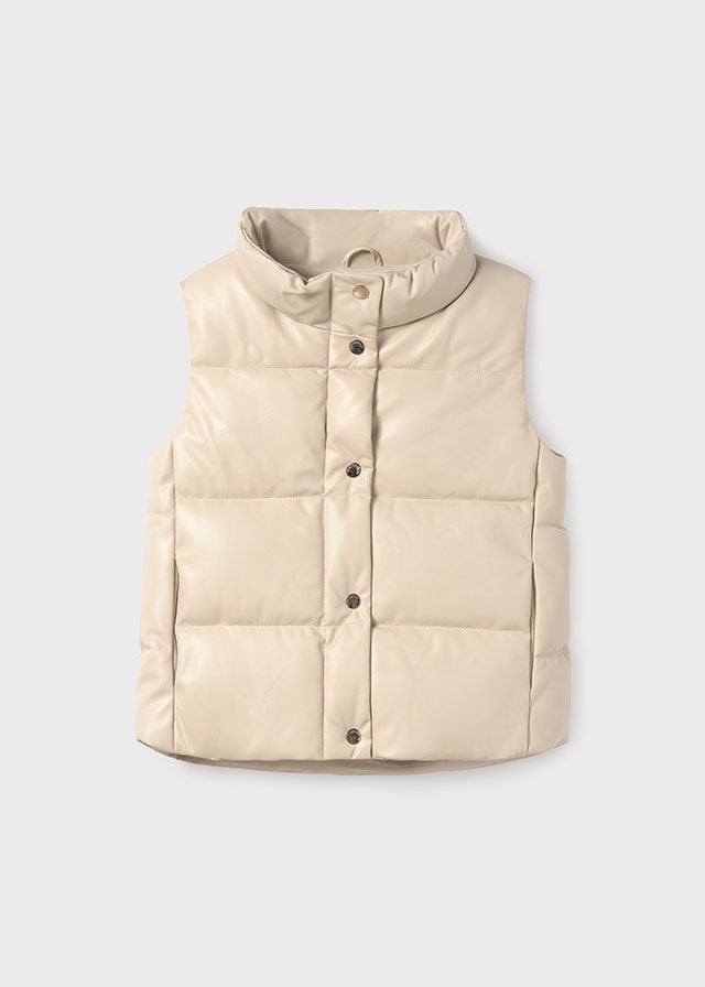 Puffer Vest In Stone