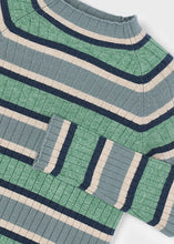 Load image into Gallery viewer, Sage Striped Mock Neck Knit Sweater
