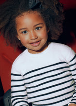 Load image into Gallery viewer, Macchiato Striped Knit Girl&#39;s Sweater
