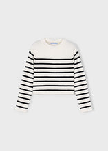 Load image into Gallery viewer, Macchiato Striped Knit Girl&#39;s Sweater
