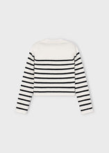 Load image into Gallery viewer, Macchiato Striped Knit Girl&#39;s Sweater
