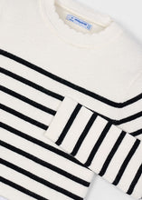 Load image into Gallery viewer, Macchiato Striped Knit Girl&#39;s Sweater
