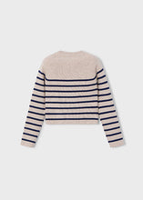 Load image into Gallery viewer, Heather Toffee Girl&#39;s Striped Knit Sweater
