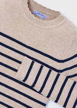 Load image into Gallery viewer, Heather Toffee Girl&#39;s Striped Knit Sweater
