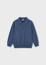 Load image into Gallery viewer, Slate Blue Knit Polo Shirt
