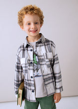 Load image into Gallery viewer, Grey/White Plaid Overshirt
