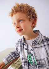 Load image into Gallery viewer, Grey/White Plaid Overshirt
