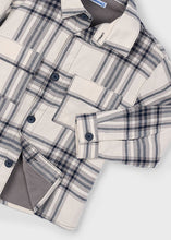 Load image into Gallery viewer, Grey/White Plaid Overshirt
