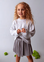 Load image into Gallery viewer, Silver Pleated Twirly Skirt
