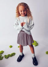 Load image into Gallery viewer, Silver Pleated Twirly Skirt
