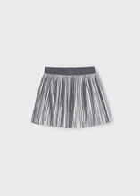 Load image into Gallery viewer, Silver Pleated Twirly Skirt
