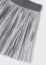 Load image into Gallery viewer, Silver Pleated Twirly Skirt
