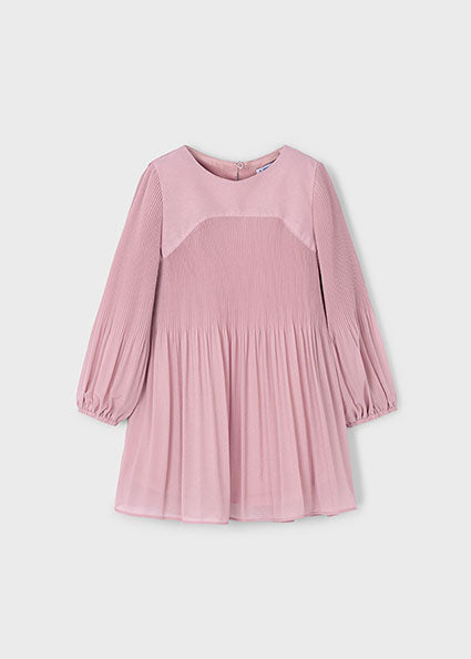 Pleated Chiffon Dress