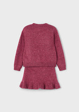 Load image into Gallery viewer, Cherry Knit Sweater And Skirt Set
