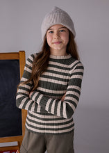 Load image into Gallery viewer, Khaki Rib Knit Mock Neck Sweater
