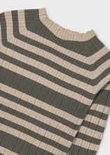 Load image into Gallery viewer, Khaki Rib Knit Mock Neck Sweater
