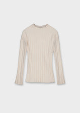 Load image into Gallery viewer, Oatmeal Rib Knit Mock Neck Sweater
