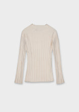 Load image into Gallery viewer, Oatmeal Rib Knit Mock Neck Sweater
