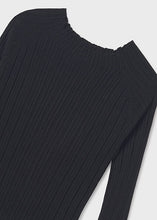 Load image into Gallery viewer, Black Rib Knit Mock Neck Sweater

