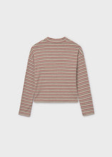 Load image into Gallery viewer, Rose Stripped Mock Neck Sweater
