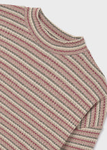 Load image into Gallery viewer, Rose Stripped Mock Neck Sweater
