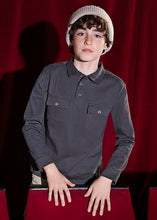 Load image into Gallery viewer, Long Sleeve Polo In Shadow Grey
