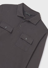 Load image into Gallery viewer, Long Sleeve Polo In Shadow Grey

